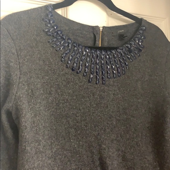 NWOT JCrew Jeweled Sweater - Picture 1 of 8